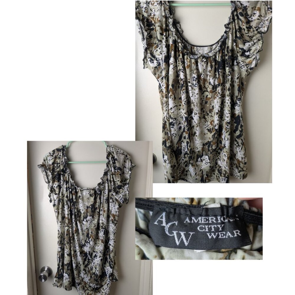 ACW American City Wear Women’s Short Sleeve Top Size 3X